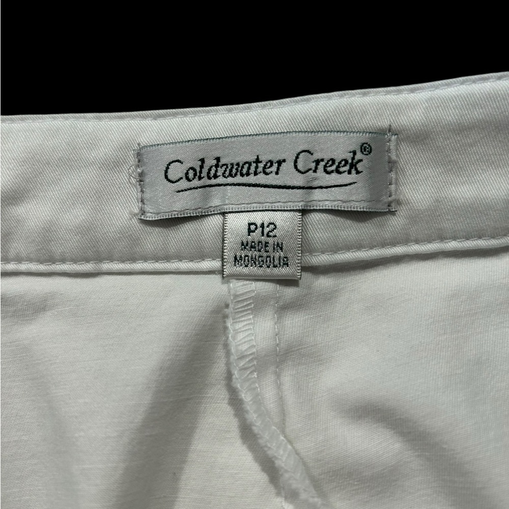 Coldwater Creek white capri pants with wide legs - Picture 3 of 9